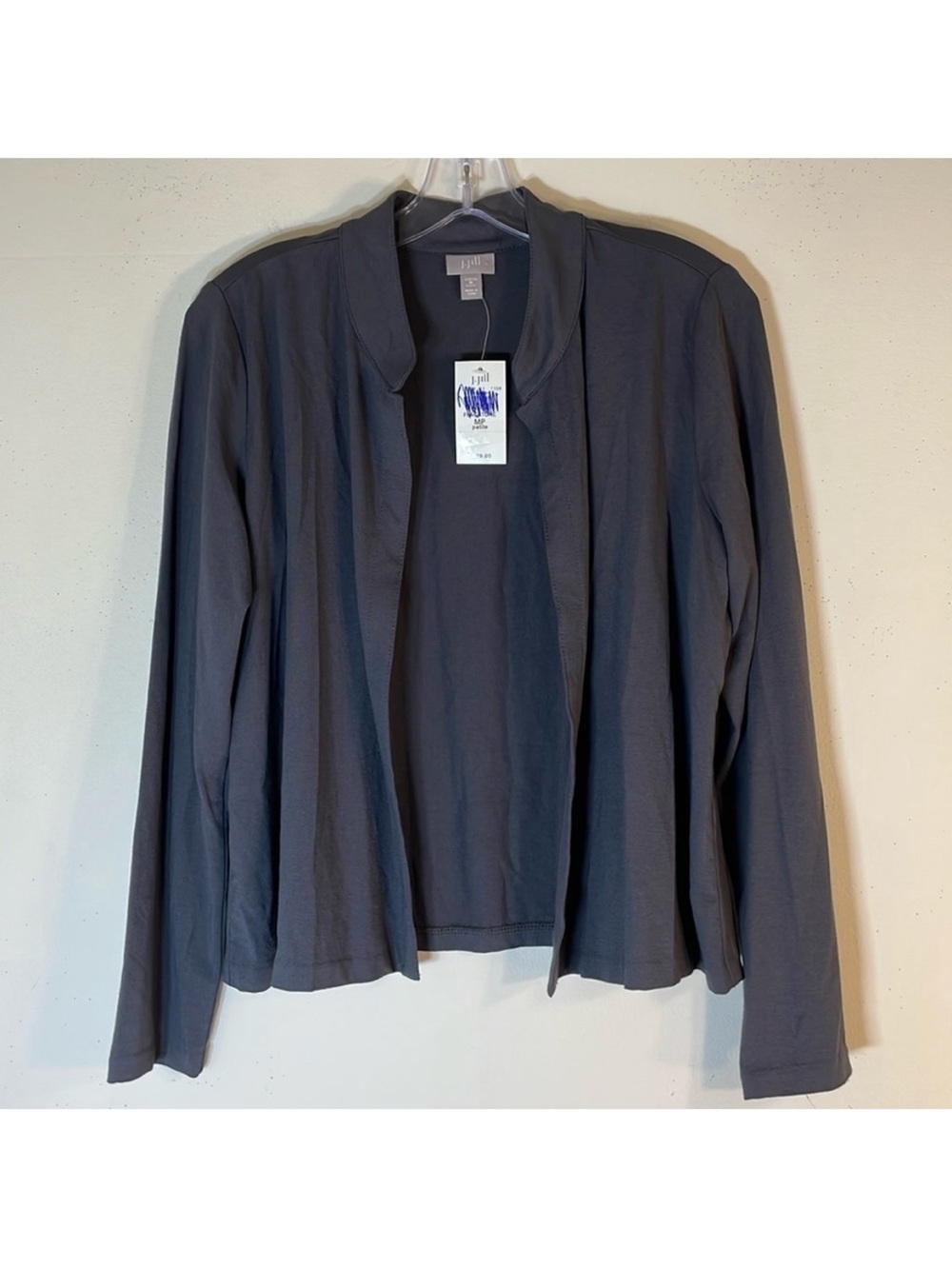 J Jill Open Front Jersey Jacket. MP. NWT.